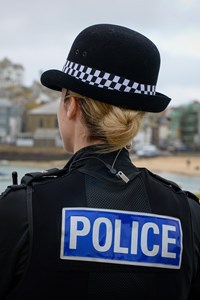 Female police officer in St Ives